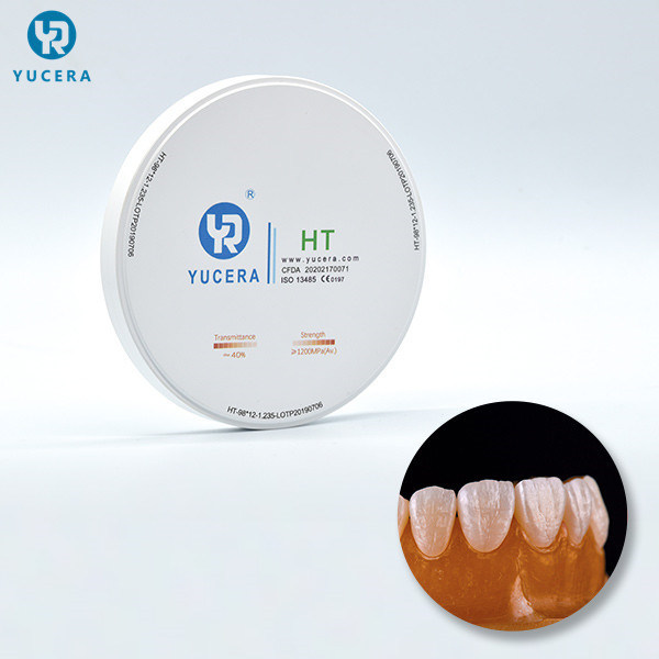 Yucera 1200MPa Bending Strength HT Discos De Zirconia Dental and Zirconia Dental Milling mac for Zirconia Dental Milling Machine