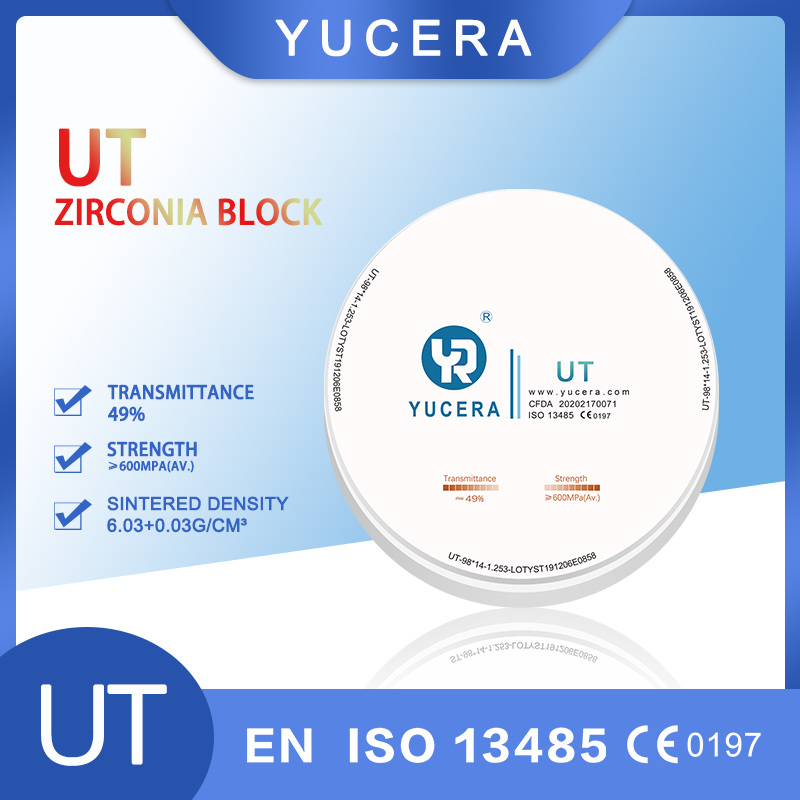 YUCERA Dental Zirconia Blocks 98mm  UT  for  Dental Veneers Teeth