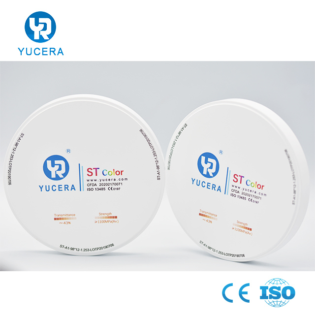 Yusera ST Color Super Translucent Color Preshade Zirconio Blanks Self-colored Dental Zirconia Blocks Cad Cam Lab Disc