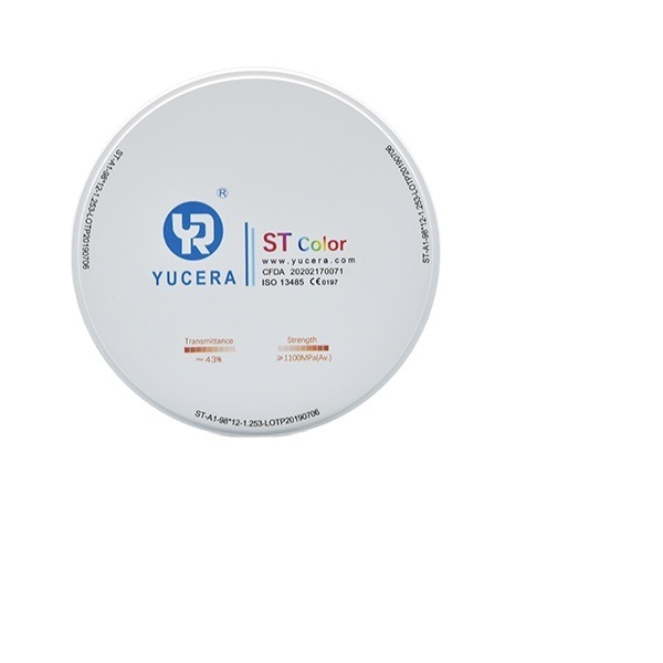 Yusera ST Color Super Translucent Color Preshade Zirconio Blanks Self-colored Dental Zirconia Blocks Cad Cam Lab Disc