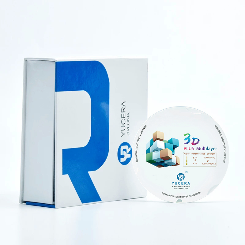 98mm 3D Plus Multilayer Dental Zirconia Blocks YUCERA the Best Dental Zirconia Discs Materials for CAD/CAM System Lab