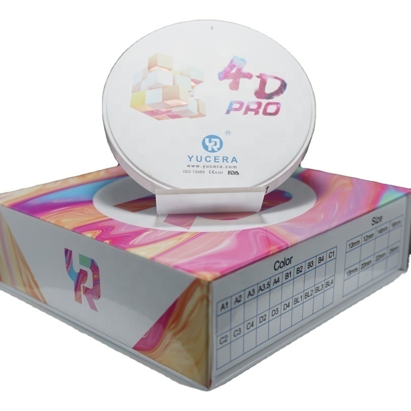 Yucera High Translucent 98mm Zirconia Disc for Dental Crown and Bridge with 1200MPa Strength Lab Grade