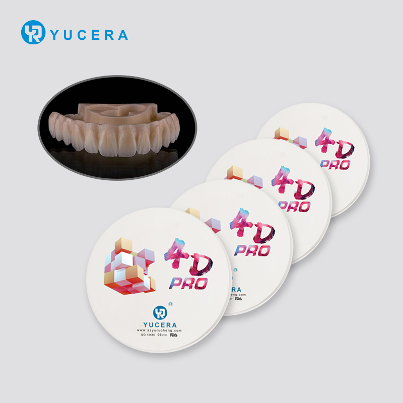 YUCERA 4D PRO Multilayer Zirconia Block Customized  Dental Cad Cam Dental Laboratory Multi-layered Zirconia Block