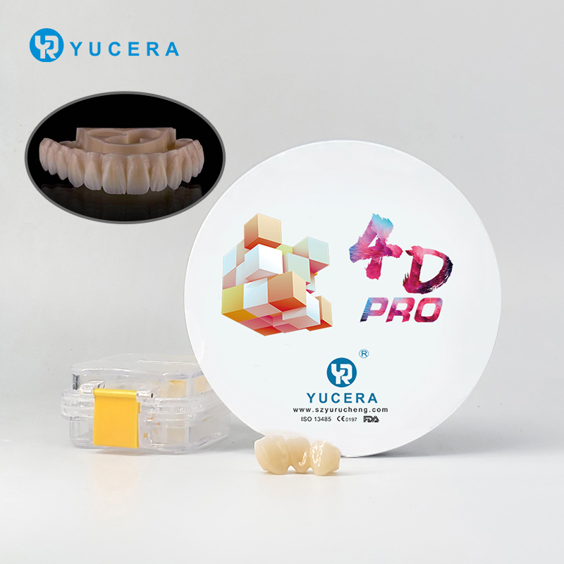 YUCERA 4D PRO Multilayer Zirconia Block Customized  Dental Cad Cam Dental Laboratory Multi-layered Zirconia Block