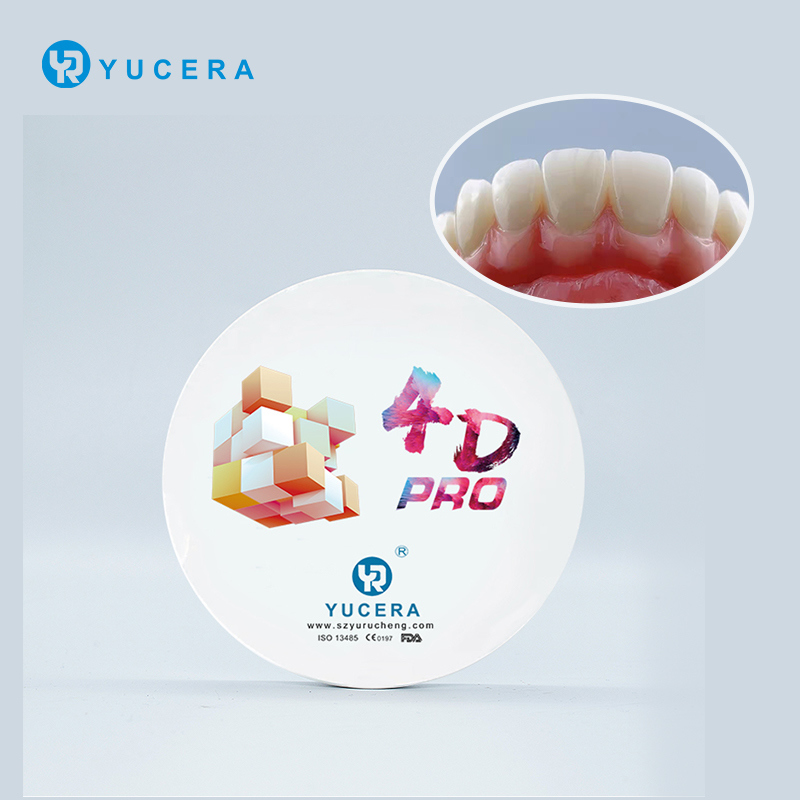 YUCERA 4D PRO Multilayer Zirconia Block Customized  Dental Cad Cam Dental Laboratory Multi-layered Zirconia Block