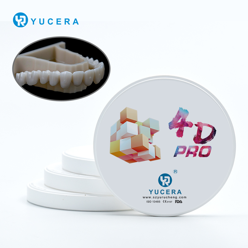YUCERA 4D PRO Zirconia Block NEW Printing 14mm Open System CAD CAM Dental Zirconia Blocks 4D Explore Multilayer Ceramic Blocks