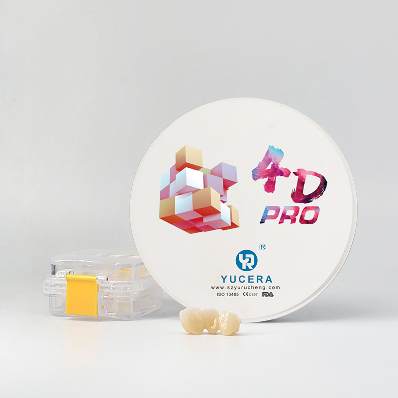Nouveau design YUCERA 98*14mm 4D Multicouche Disque de zircone dentaire pour système CAD/CAM