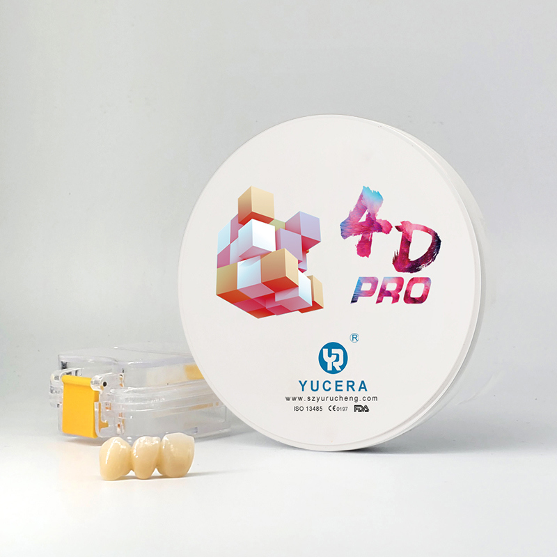 Nouveau design YUCERA 98*14mm 4D Multicouche Disque de zircone dentaire pour système CAD/CAM