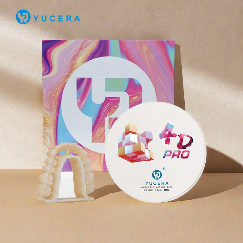 Blocs de zircone multicouches 4D pour équipements dentaires et accessoires de thérapie orale de laboratoire dentaire Yucera