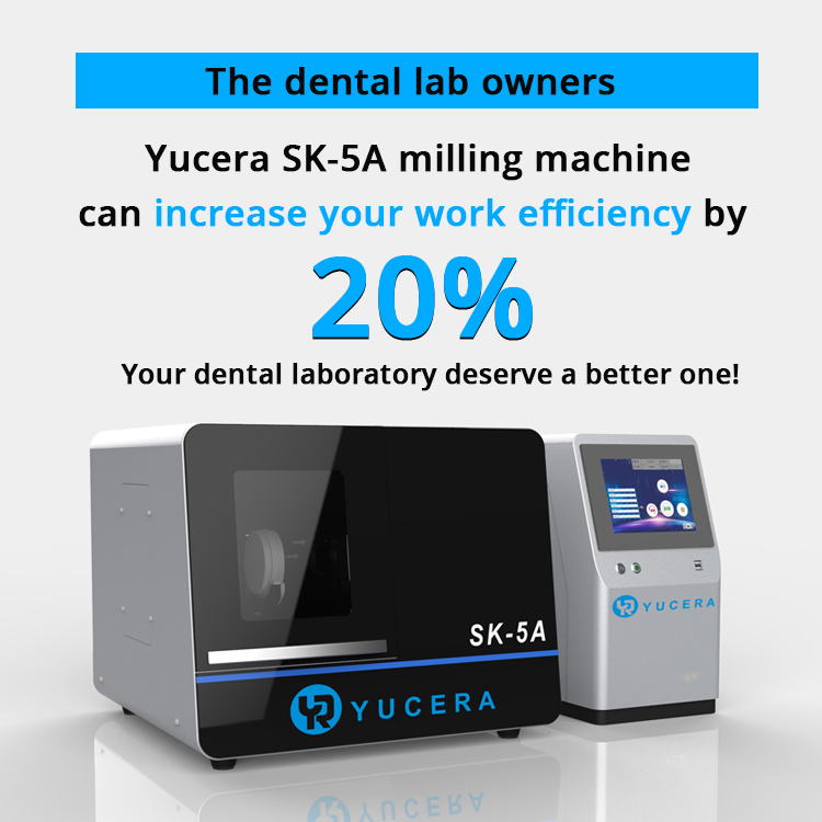 Yucera Sk5a Fraiseuse dentaire CAD CAM en zircone 5 axes pour laboratoire et clinique dentaires