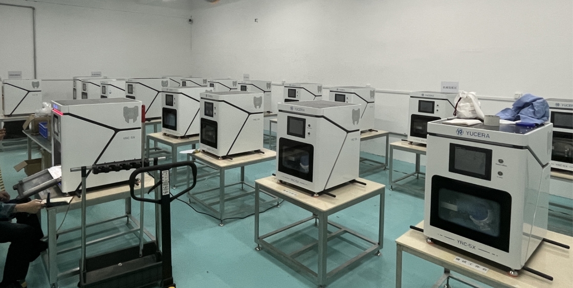 YRC-5X - Fraiseuse dentaire CADCAM YUCERA 5 axes pour zircone dentaire à chaud, machine de fraisage dentaire CAD CAM pour laboratoire dentaire