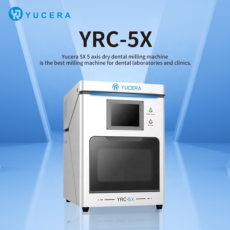 YRC-5X - Fraiseuse dentaire CADCAM YUCERA 5 axes pour zircone dentaire à chaud, machine de fraisage dentaire CAD CAM pour laboratoire dentaire