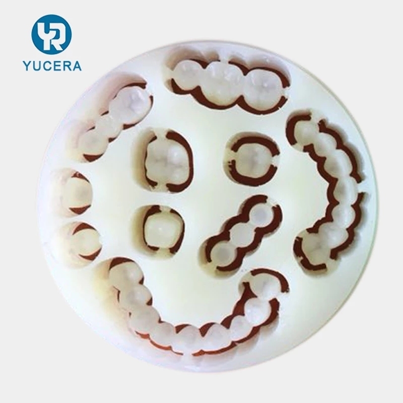Disque Multi PMMA CAD CAM Yucera Cad Cam Matériau Dentaire PMMA Blocs Disque de Zircone Dentaire Blocs de Résine PMMA Flexibles