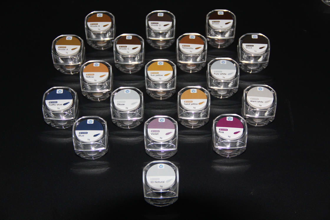 Kit de coloration en céramique de zircone Yucera 18 couleurs Unique Smile Solutions, éclat naturel pour les créations de laboratoire dentaire