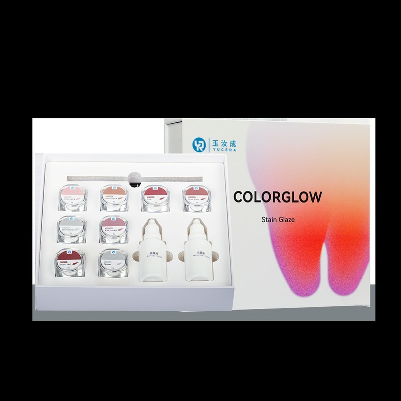 Kit de coloration et glaçage en céramique de zircone Yucera 18 couleurs, éclat naturel pour les créations de laboratoire dentaire