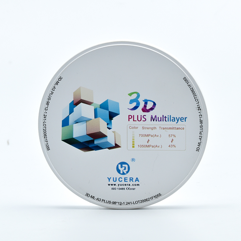 YUCERA 3D Zircone Matériau pour Bridge Full-Contour | Haute Résistance + Dégradés Esthétiques