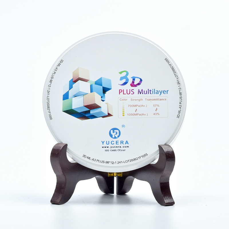 YUCERA 3D Zircone Matériau pour Bridge Full-Contour | Haute Résistance + Dégradés Esthétiques
