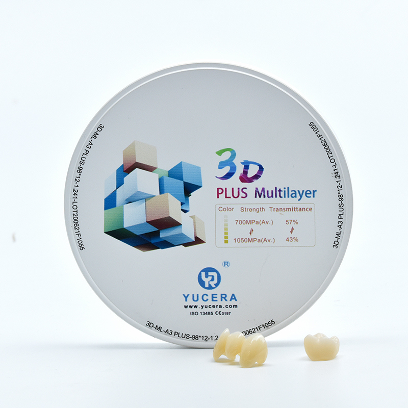 YUCERA 3D Zircone Matériau pour Bridge Full-Contour | Haute Résistance + Dégradés Esthétiques